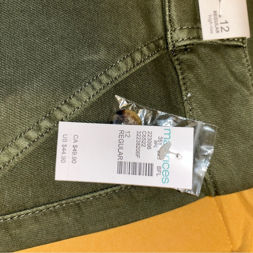 Maurices Sage Green Regular Fit Pants